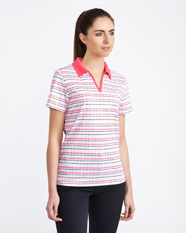 Pdraig Harrington Dot Stripe Polo (SPF 50)